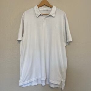Standard James Perse Mens Supima Cotton Jersey Polo Size 5 XXL 2XL Basic White